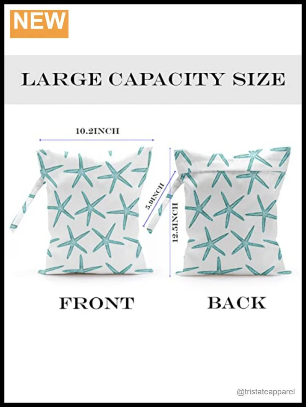 Waterproof Wet Dry Bag for Swimsuits, Travel, Diapers, Gym Clothes